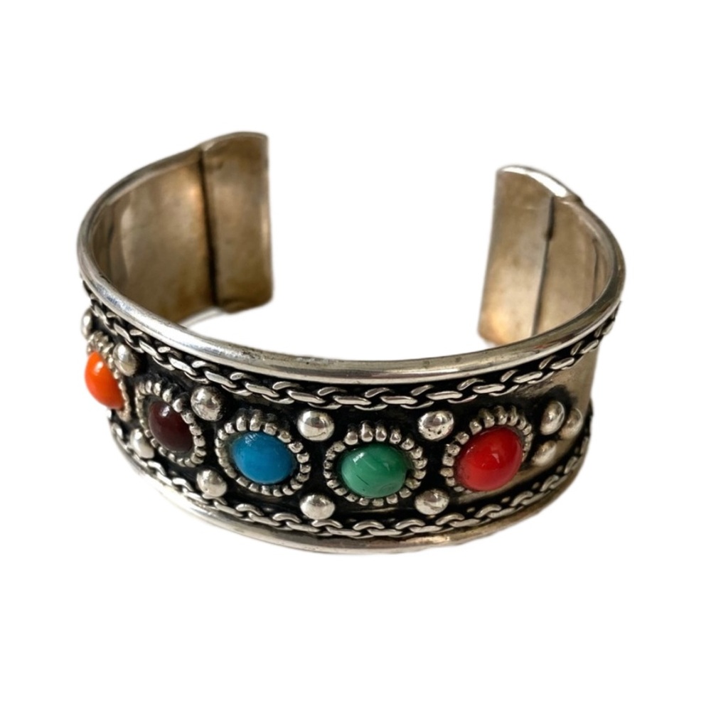LAST CHANCE SALE!Rare Moroccan Berber Silver Handmade Traditional Cuff Bracelet